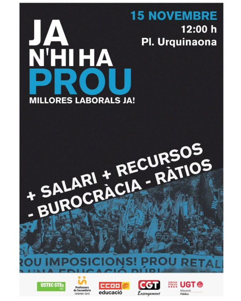 L’EDUCACIÓ ES MOBILITZA PER DIGNIFICAR LA PROFESSIÓ