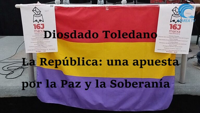 DIOSDADO TOLEDANO: LA REPÚBLICA UNA APUESTA POR LA PAZ Y LA SOBERANIA